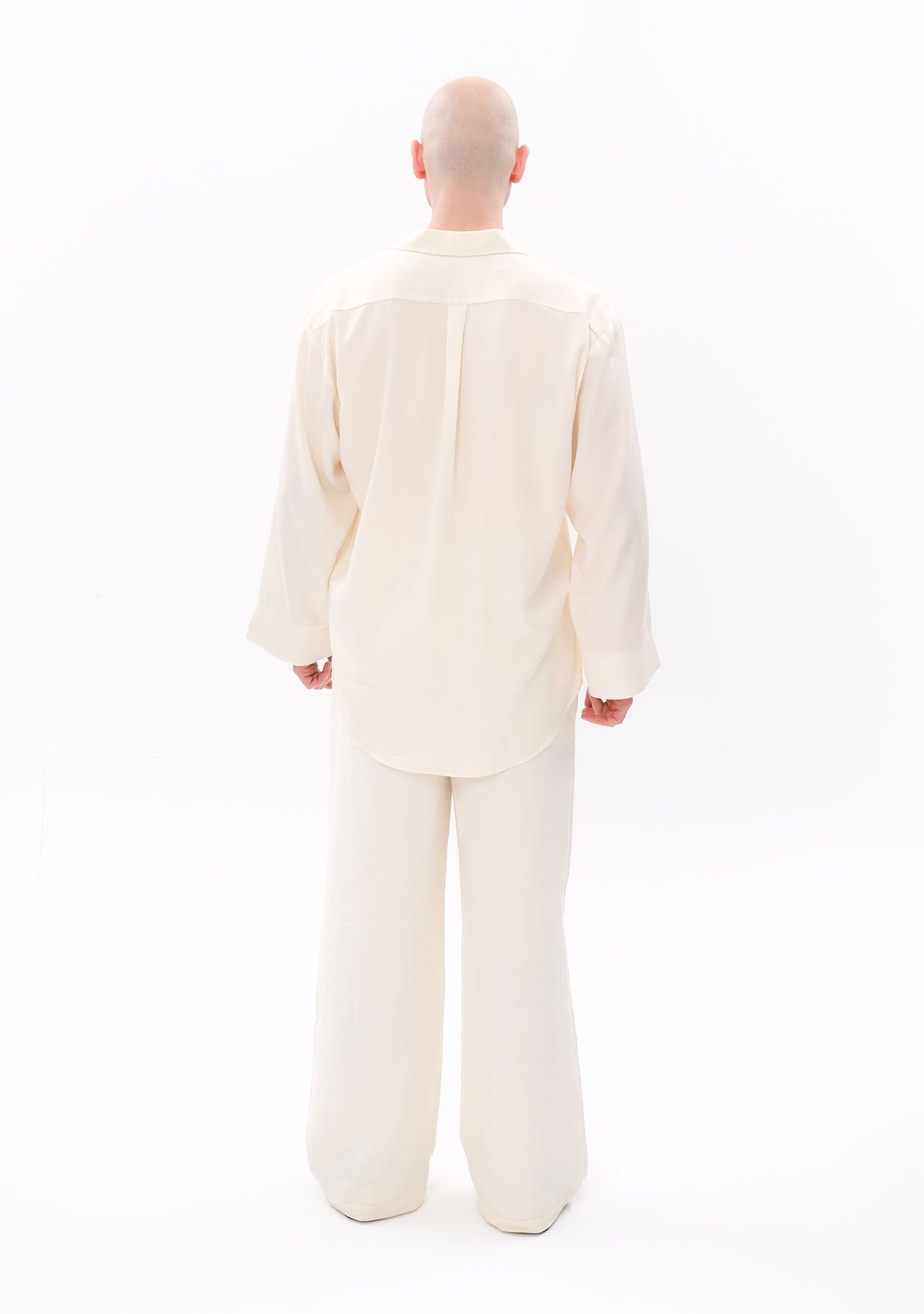 Tiny-Beyaz Tencel™ Oversize Gömlek-Gömlek-2-Milagron.com