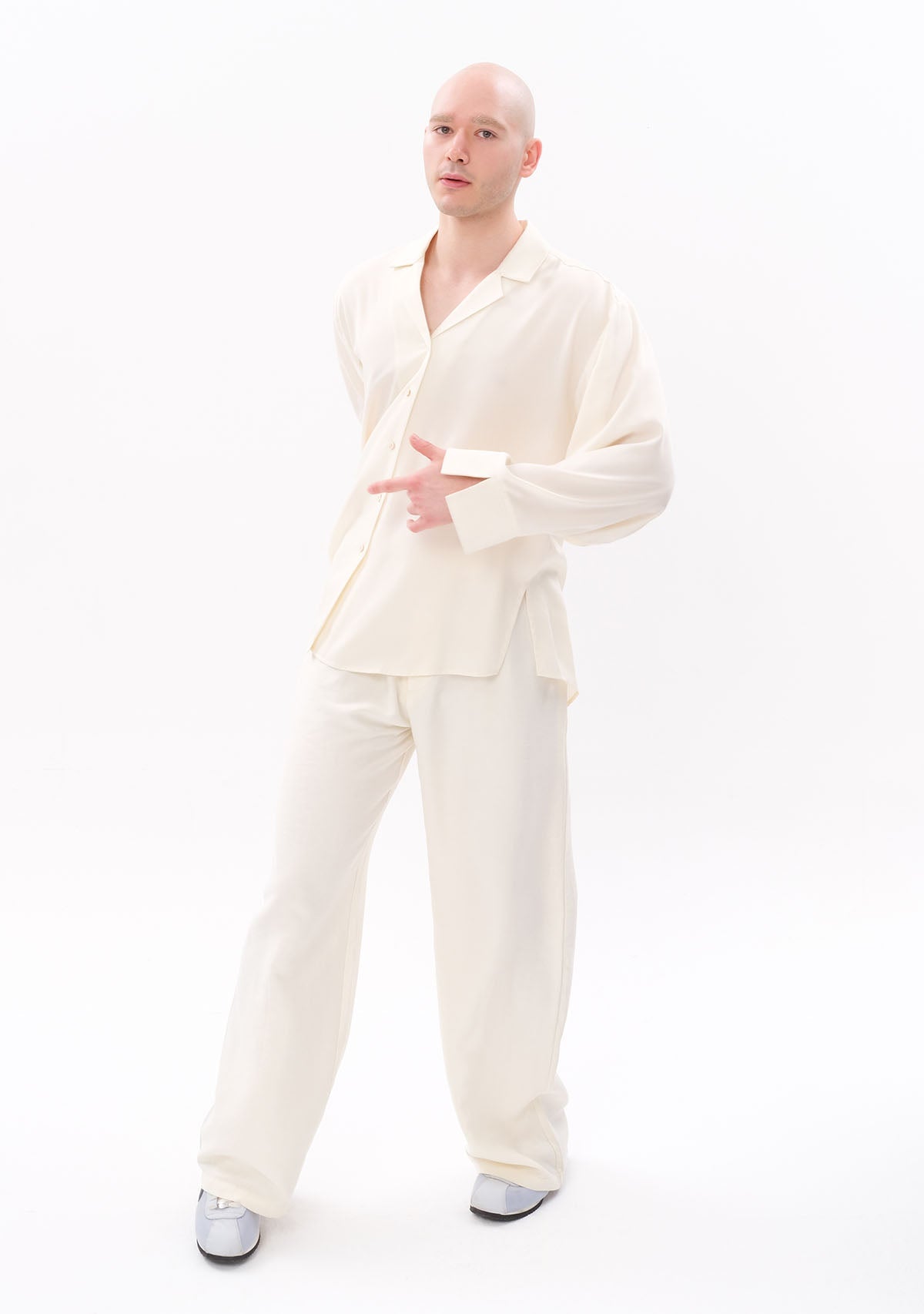 Tiny-Beyaz Tencel™ Oversize Gömlek-Gömlek-7-Milagron.com