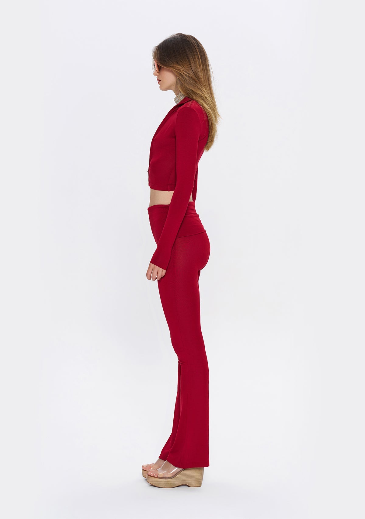 Tiny-Bordo Fermuarlı Dar Kesim Yumuşak Hırka-Kazak & Triko-9-Milagron.com