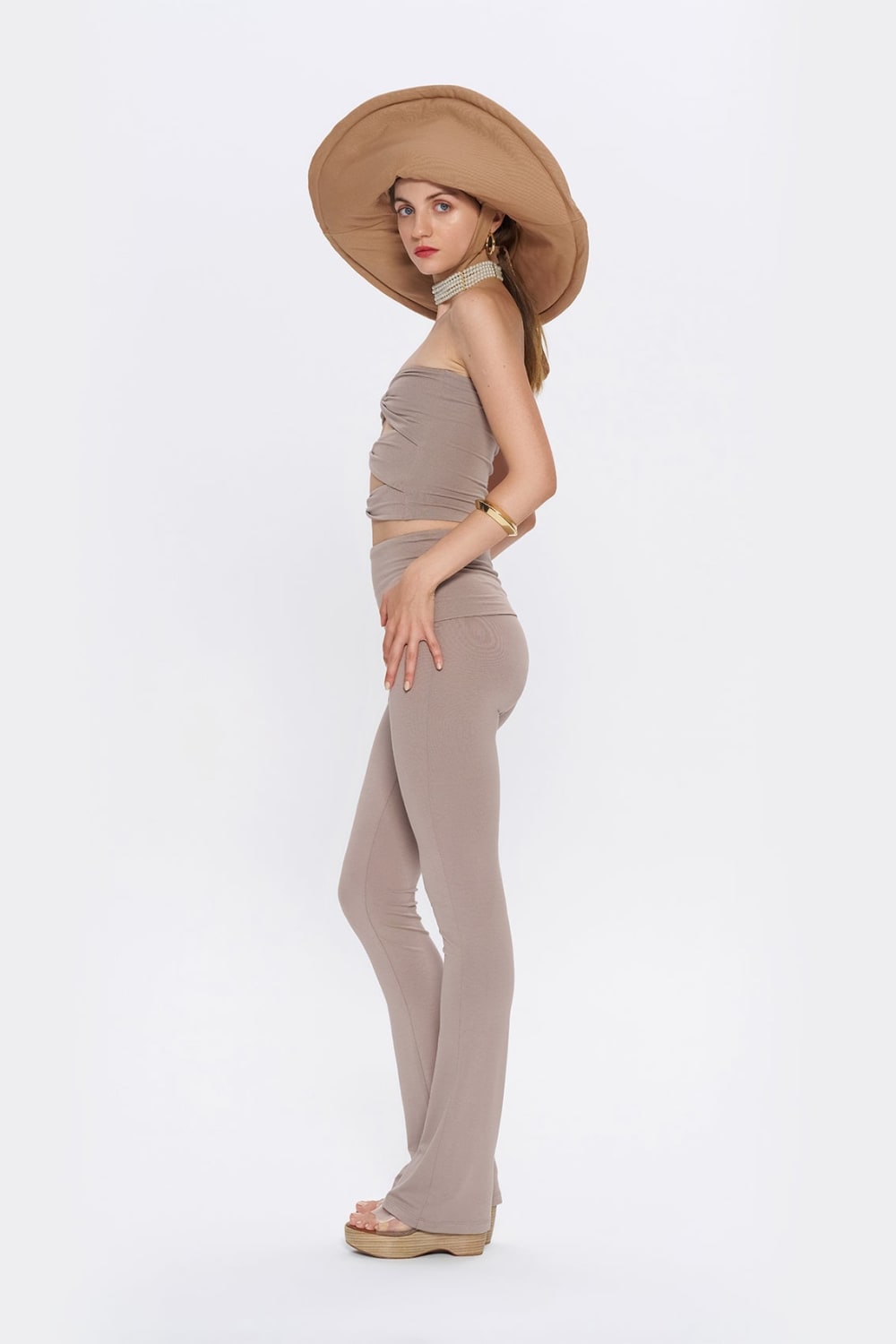 Tiny-Çapraz Bant Detaylı Straplez Açık Kahverengi Büstiyer-Top-5-Milagron.com