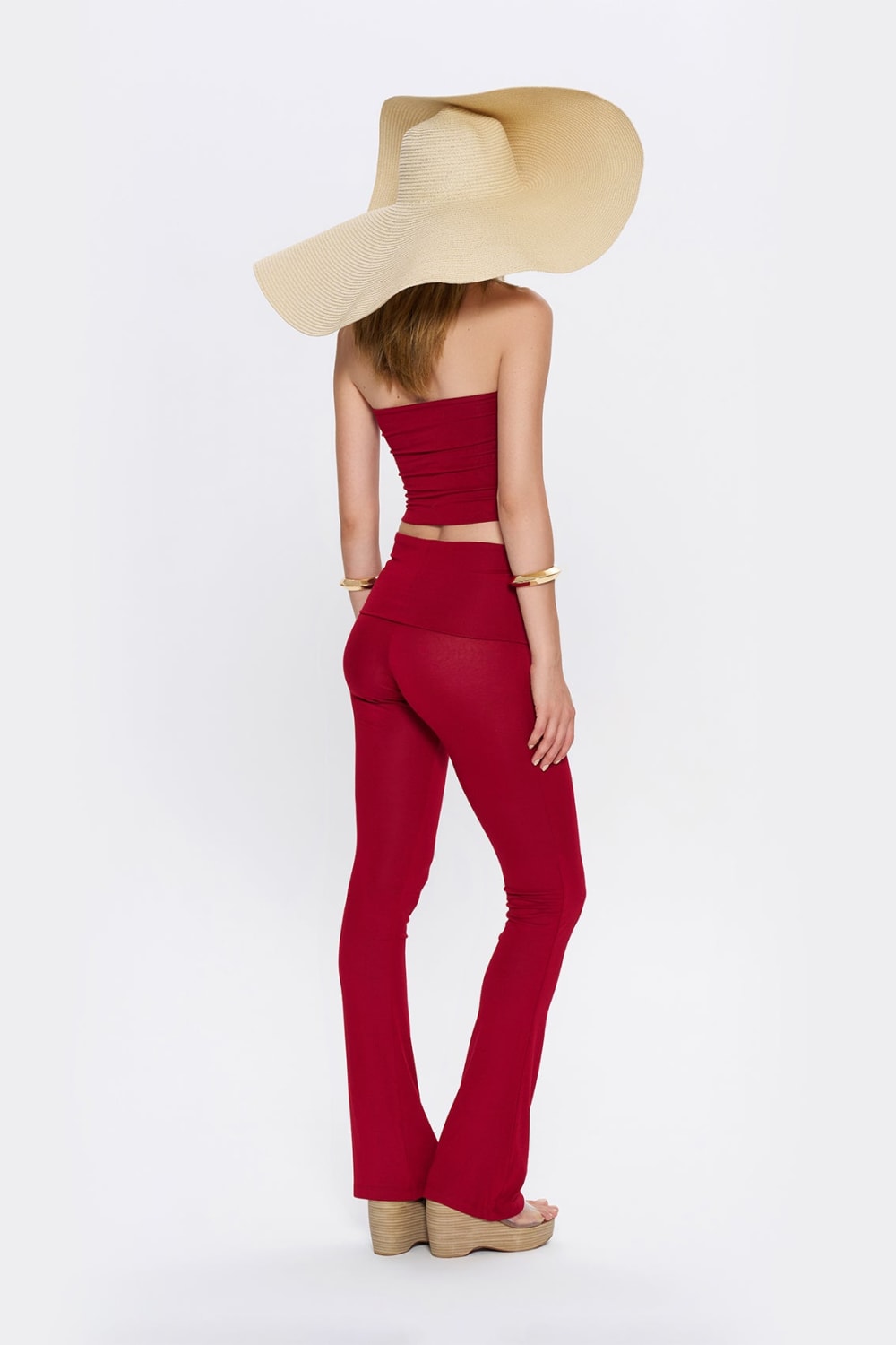 Tiny-Çapraz Bant Detaylı Straplez Bordo Büstiyer-Top-8-Milagron.com