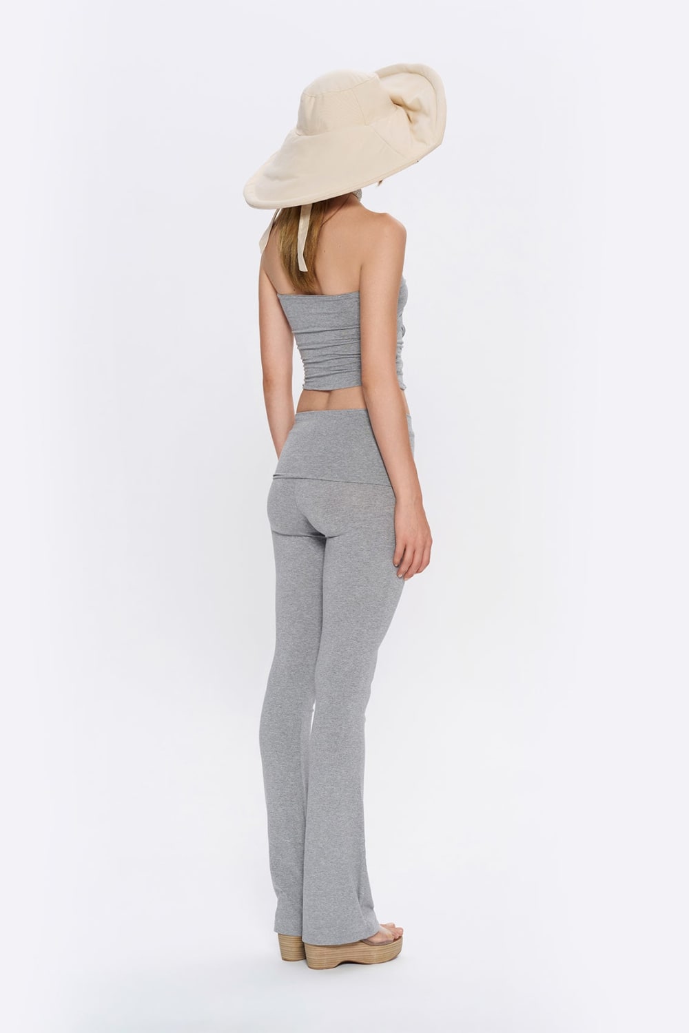 Tiny-Çapraz Bant Detaylı Straplez Gri Büstiyer-Top-9-Milagron.com