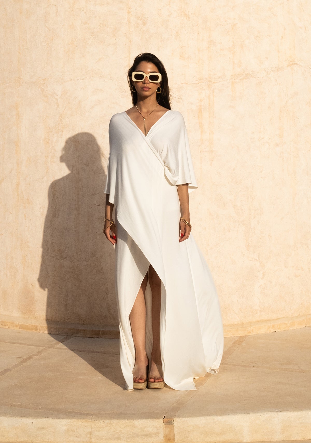 Tiny-Çapraz Beyaz Elbise-Elbise-5-Milagron.com