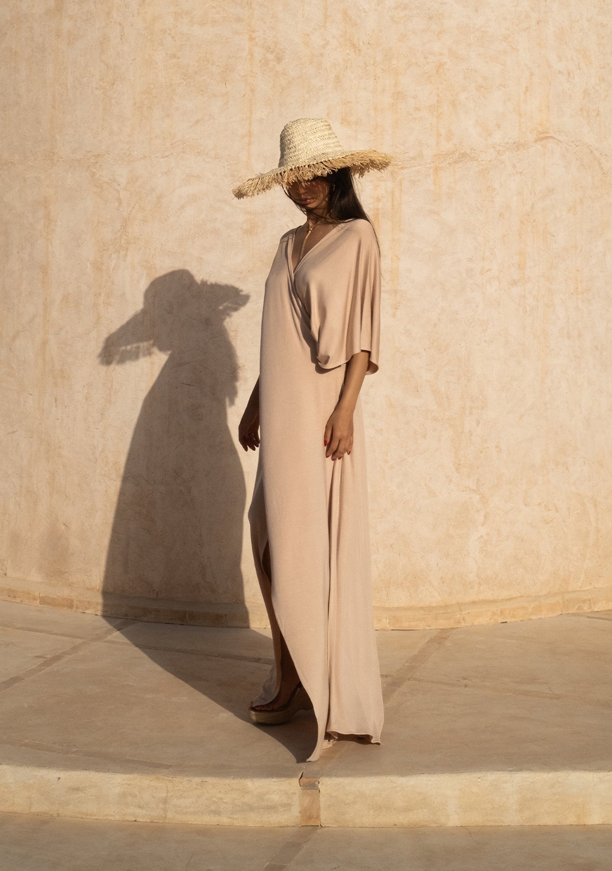 Tiny-Çapraz Nude Elbise-Elbise-5-Milagron.com