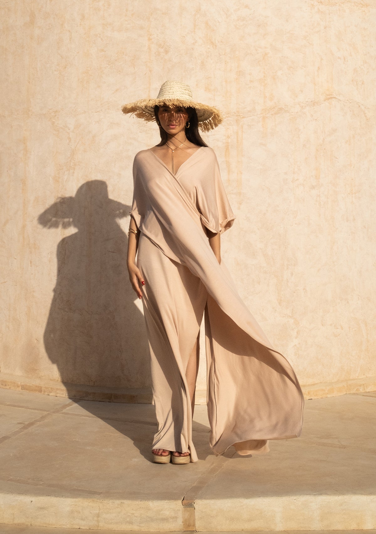 Tiny-Çapraz Nude Elbise-Elbise-7-Milagron.com