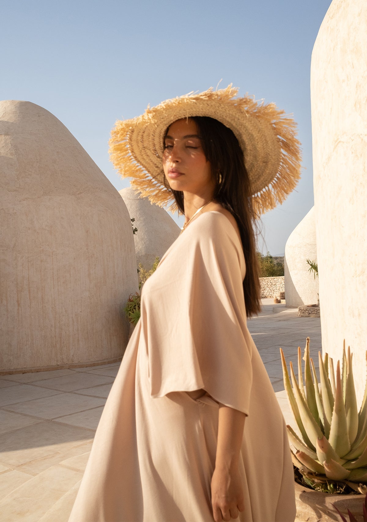 Tiny-Çapraz Nude Elbise-Elbise-9-Milagron.com