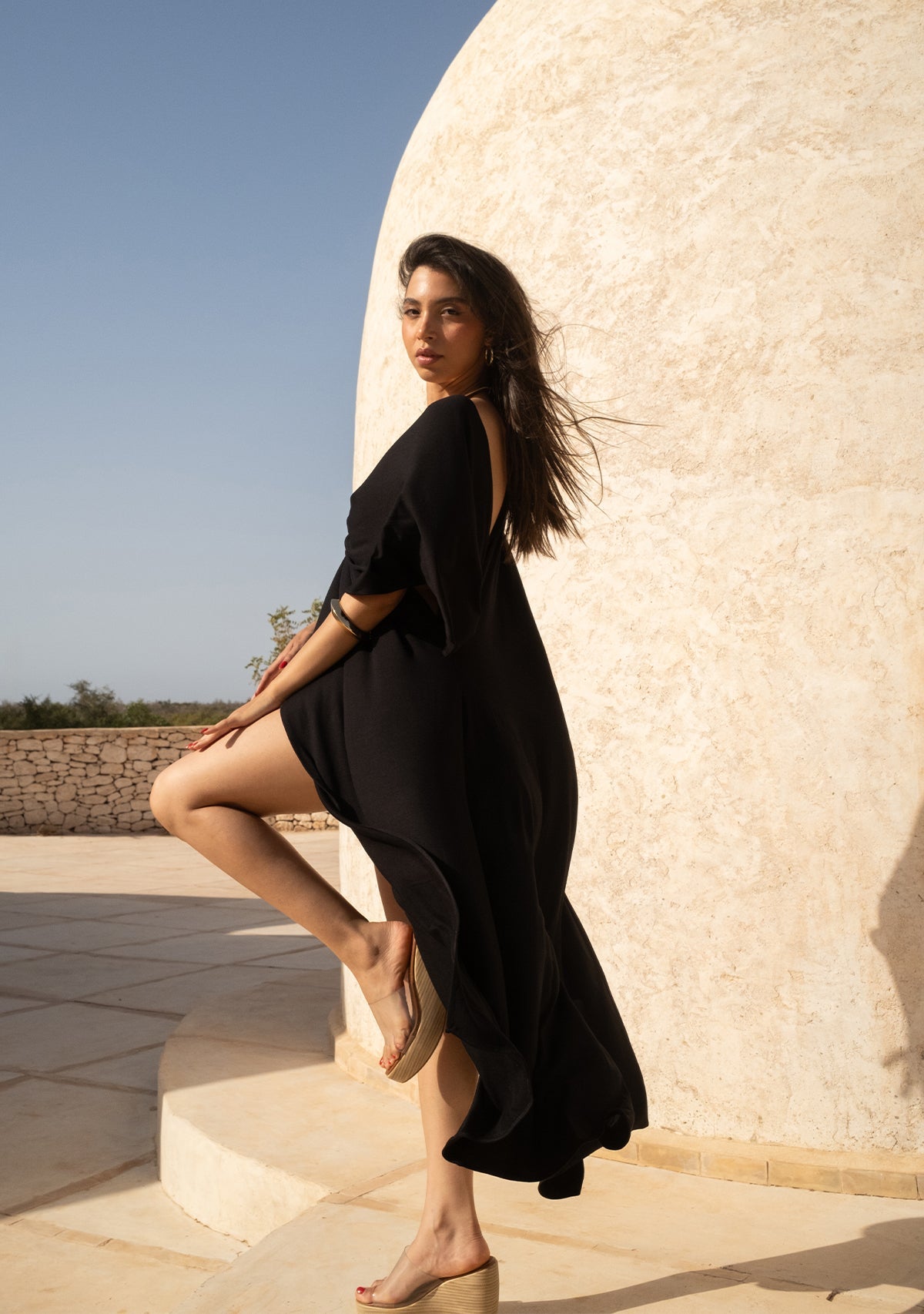 Tiny-Çapraz Siyah Elbise-Elbise-7-Milagron.com