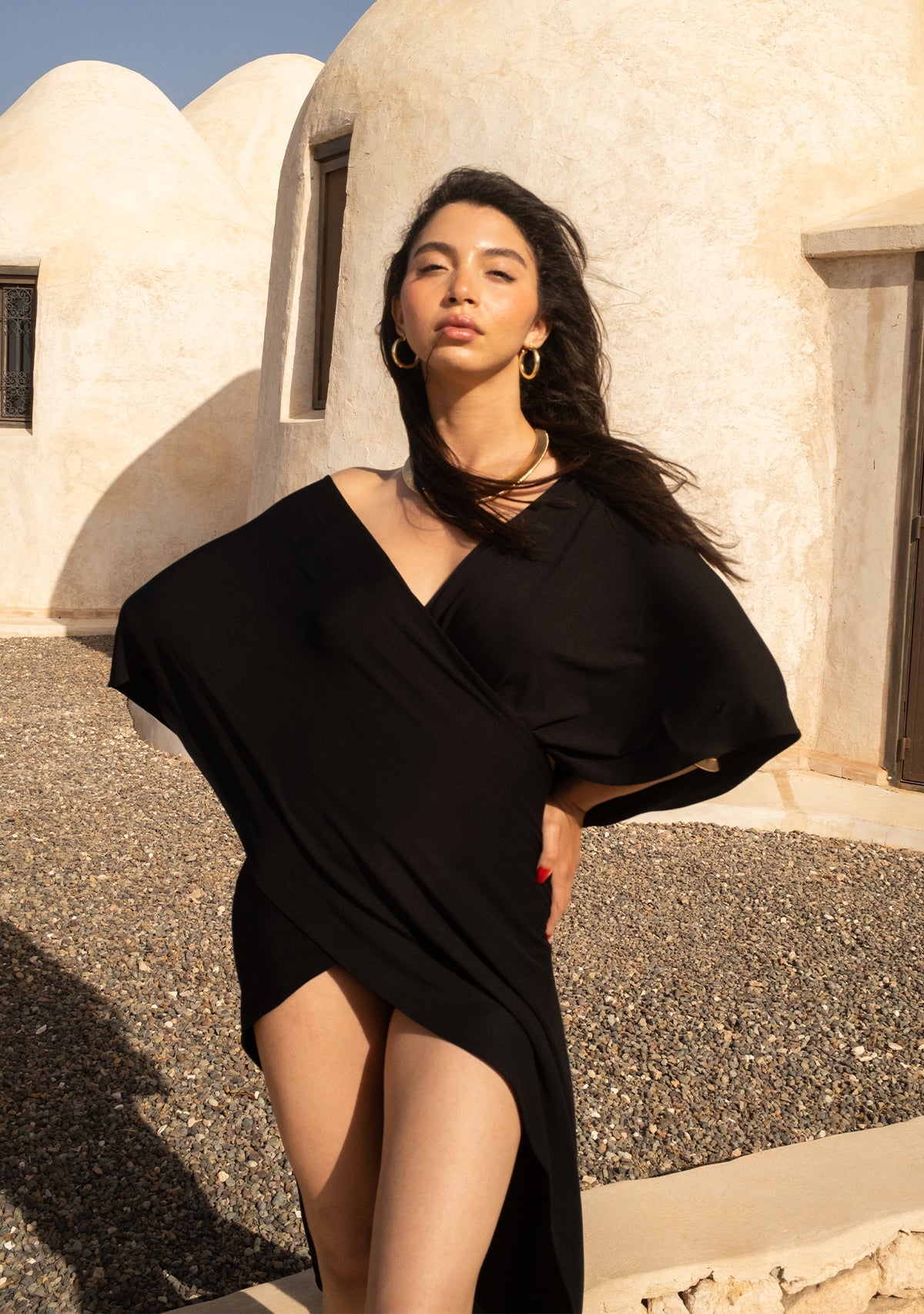 Tiny-Çapraz Siyah Elbise-Elbise-9-Milagron.com