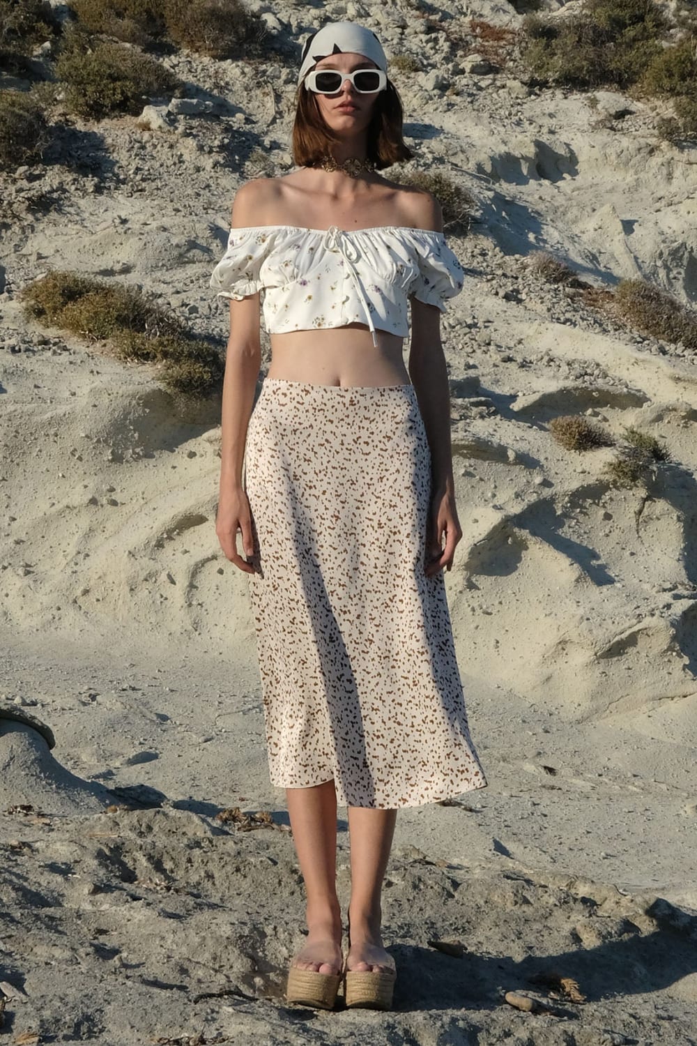 Tiny-Çiçek Desenli Balon Kollu Romantik Büstiyer-Top-1-Milagron.com