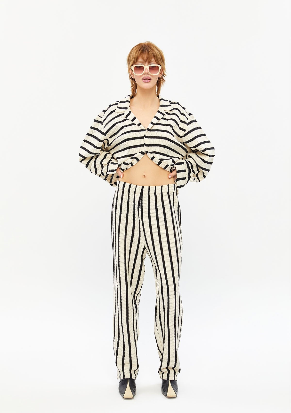 Tiny-Çizgili Triko Pantolon-Pantolon-4-Milagron.com