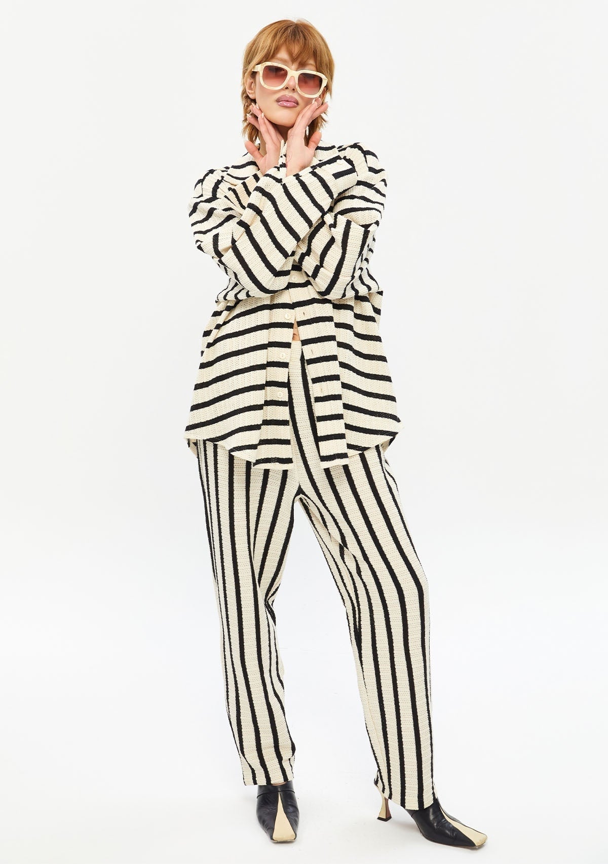 Tiny-Çizgili Triko Pantolon-Pantolon-6-Milagron.com