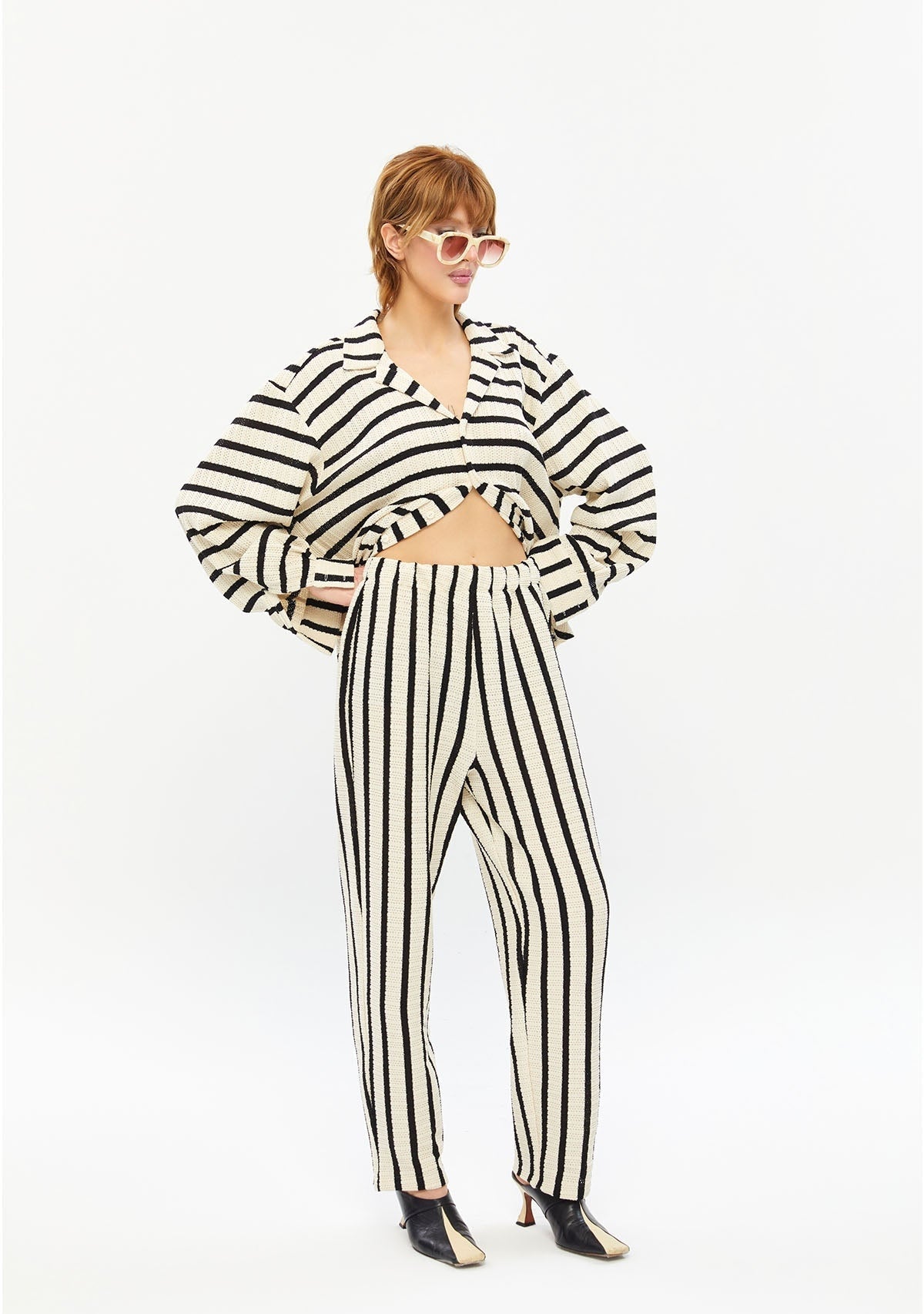 Tiny-Çizgili Triko Pantolon-Pantolon-8-Milagron.com