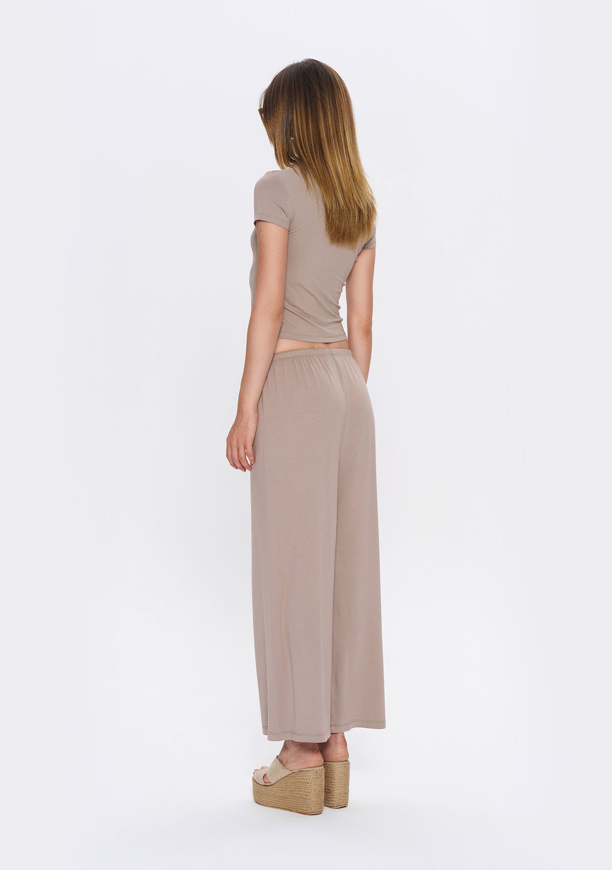 Tiny-Dar Kesim Açık Kahverengi Tişört-T-Shirts-6-Milagron.com