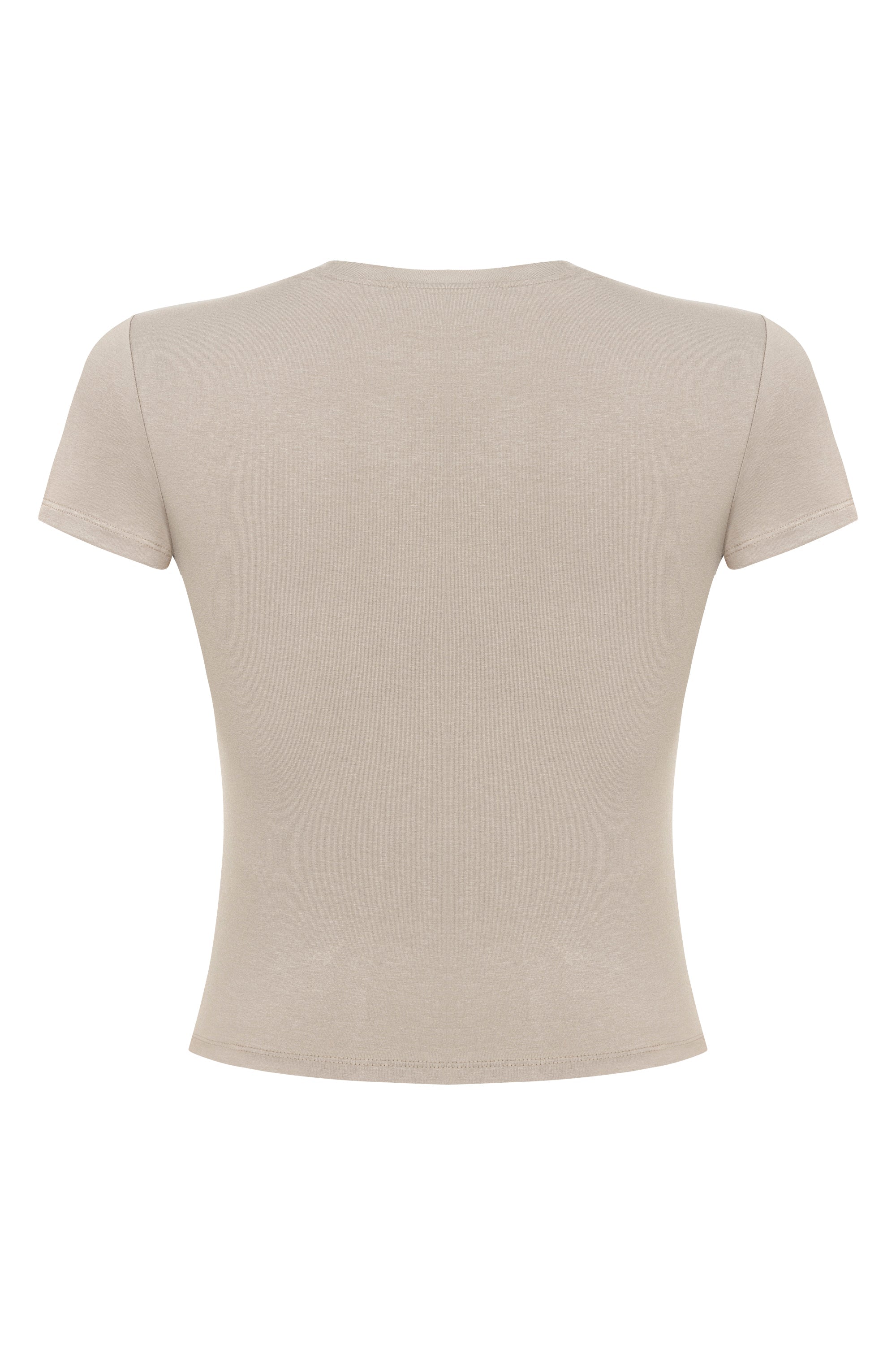 Tiny-Dar Kesim Açık Kahverengi Tişört-T-Shirts-9-Milagron.com