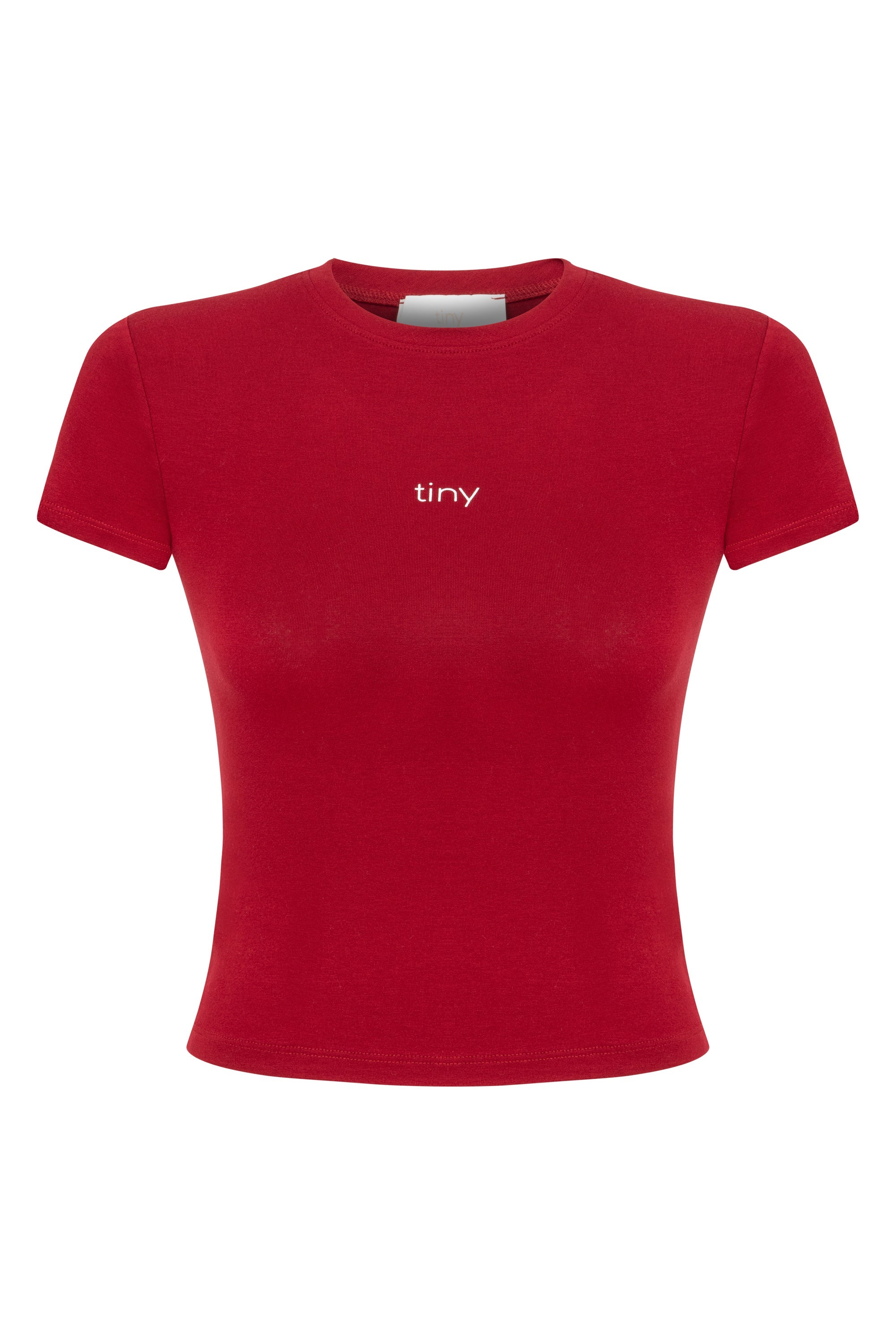 Tiny-Dar Kesim Bordo Tişört-T-Shirts-10-Milagron.com