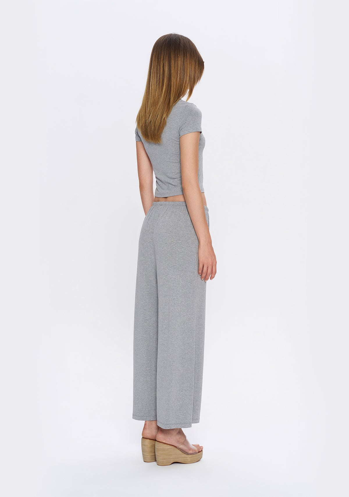 Tiny-Dar Kesim Gri Tişört-T-Shirts-6-Milagron.com