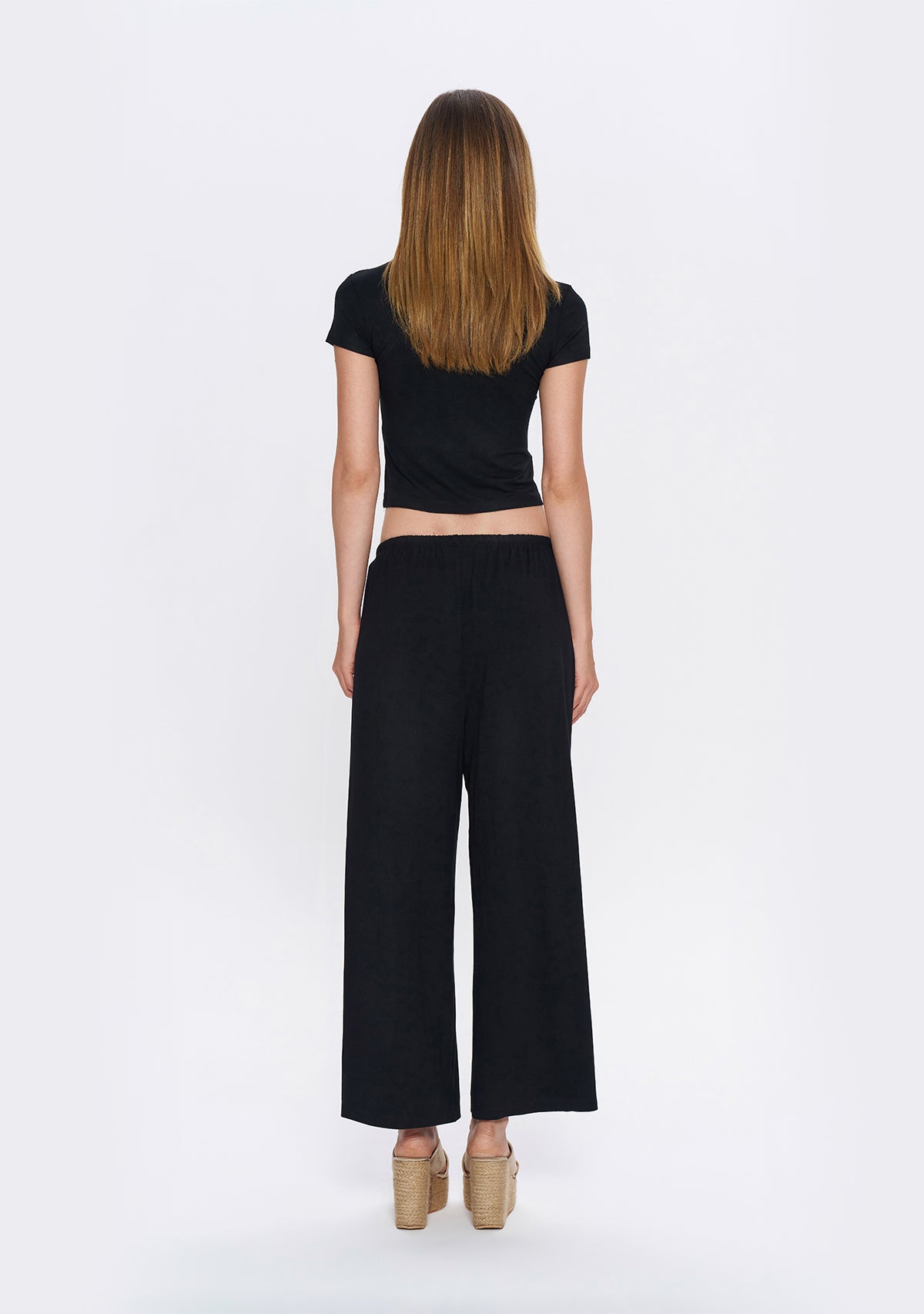 Tiny-Dar Kesim Siyah Tişört-T-Shirts-2-Milagron.com