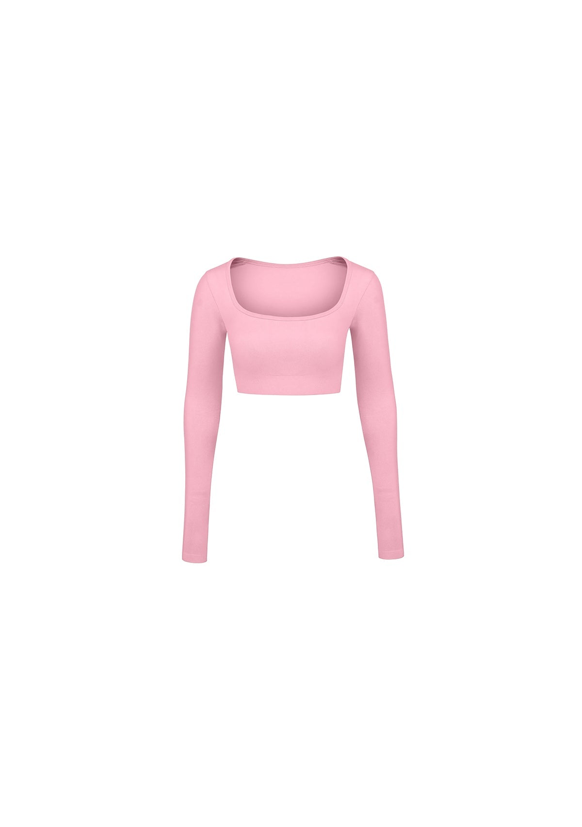 Tiny-Dikişsiz Uzun Kollu U Yaka Crop Bluz-Büstiyer-9-Milagron.com
