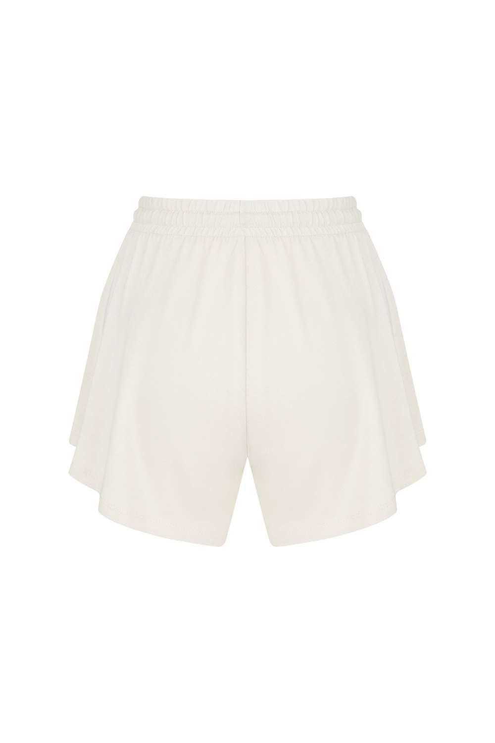 Tiny-Dökümlü Beyaz Şort-Şort-5-Milagron.com