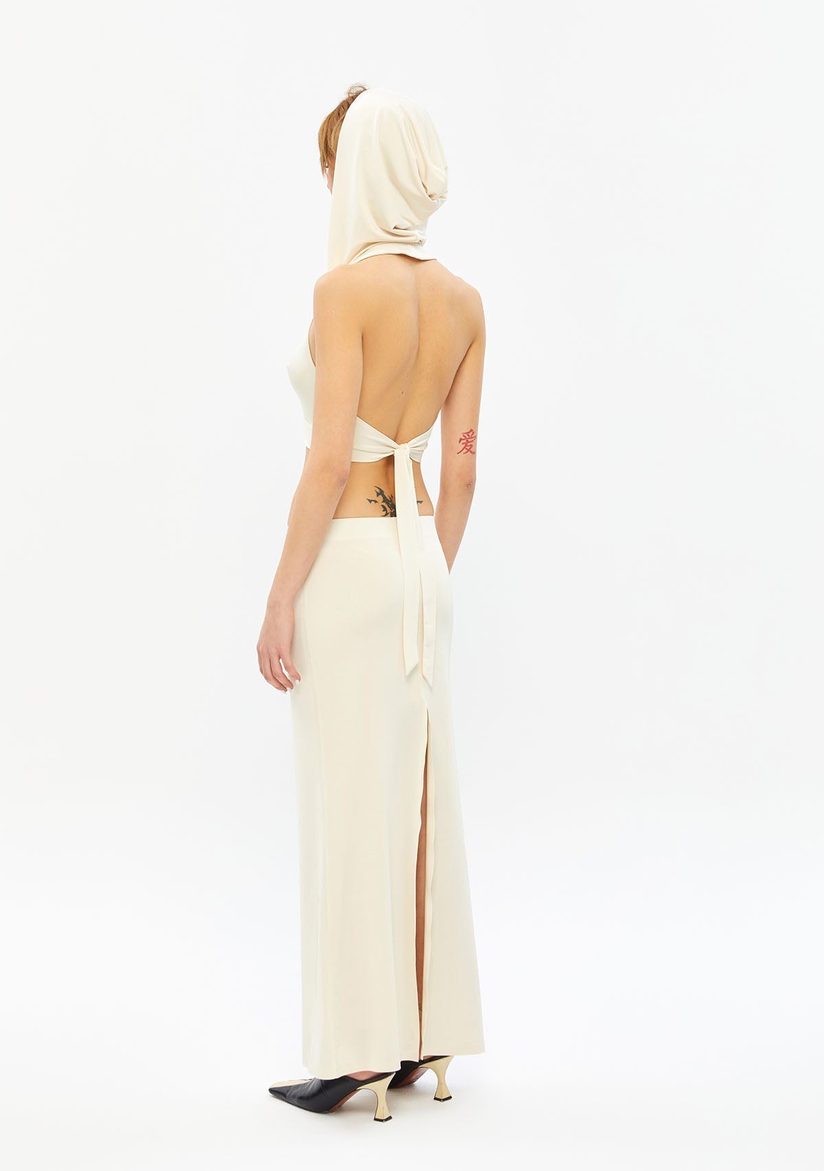 Tiny-Düşük Bel Uzun Beyaz Etek-Etek-4-Milagron.com