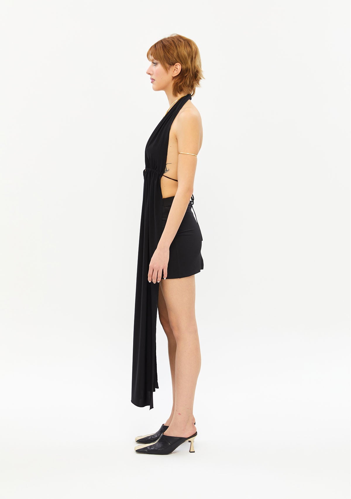 Tiny-Düz Kesim Mini Siyah Etek-Etek-5-Milagron.com