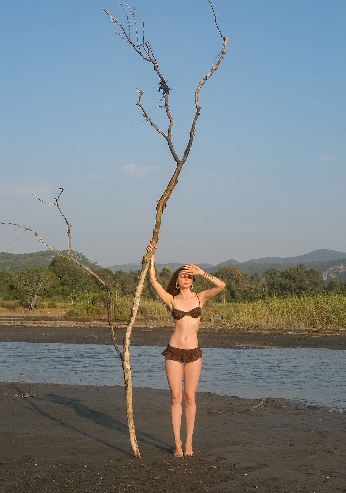 Tiny-Fırfır Detaylı Kahverengi Bikini Altı-Bikini + Mayo-6-Milagron.com