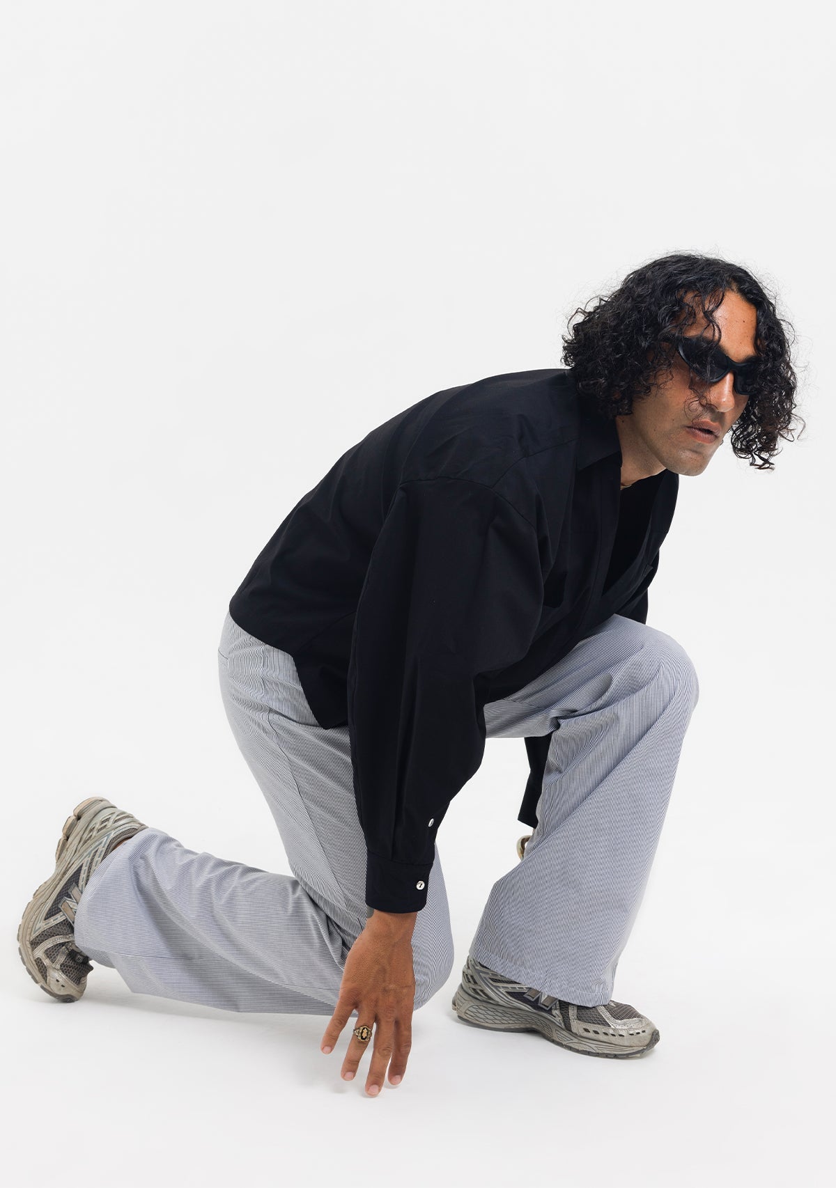 Tiny-Geniş Kesim Pamuklu Siyah Gömlek-Gömlek-3-Milagron.com