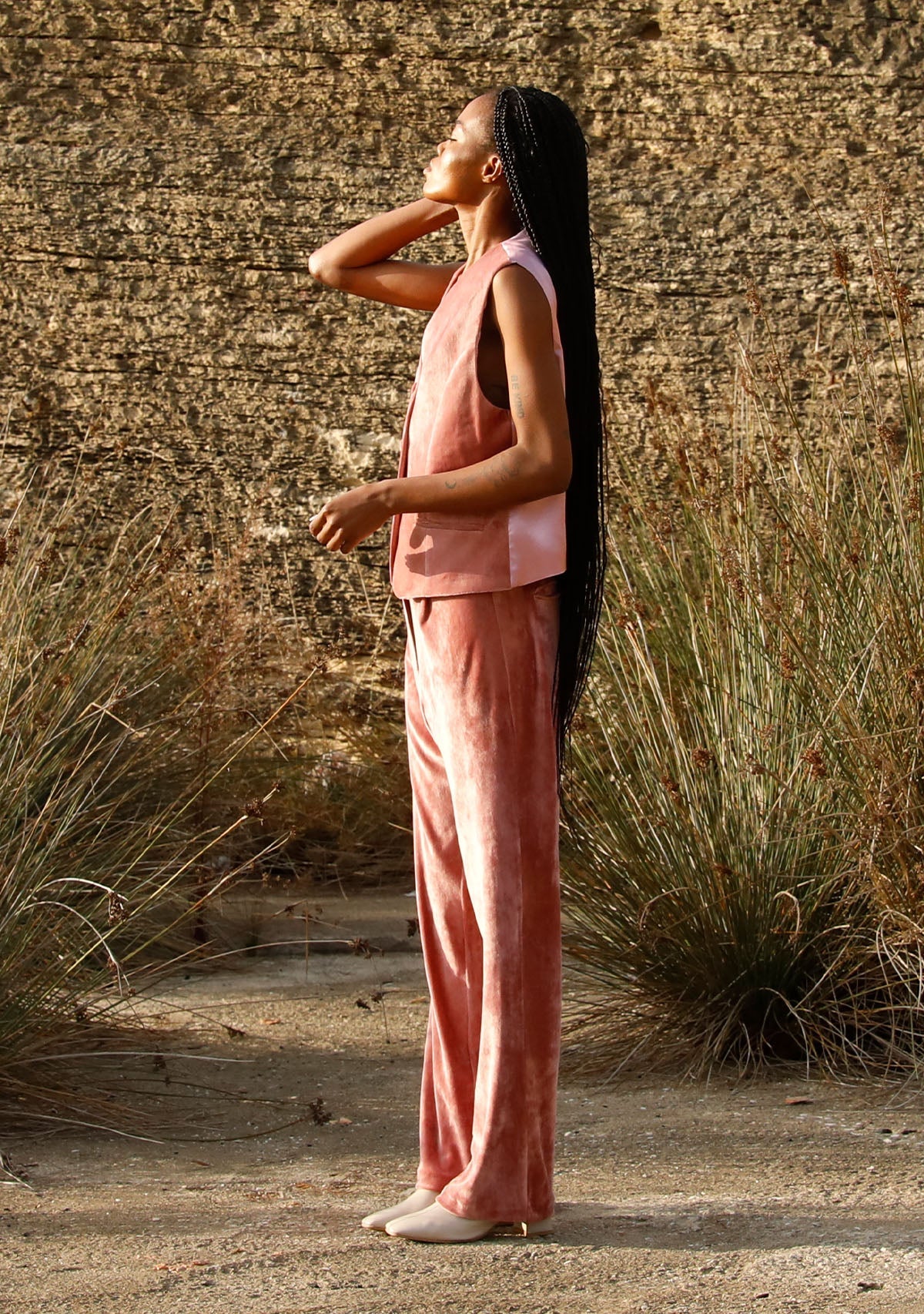 Tiny-Gül Kurusu Kadife Yelek-Yelek-3-Milagron.com