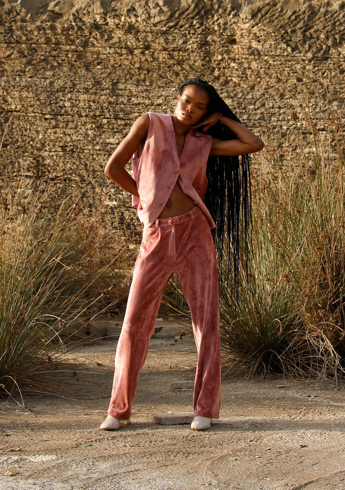 Tiny-Gül Kurusu Kadife Yelek-Yelek-5-Milagron.com