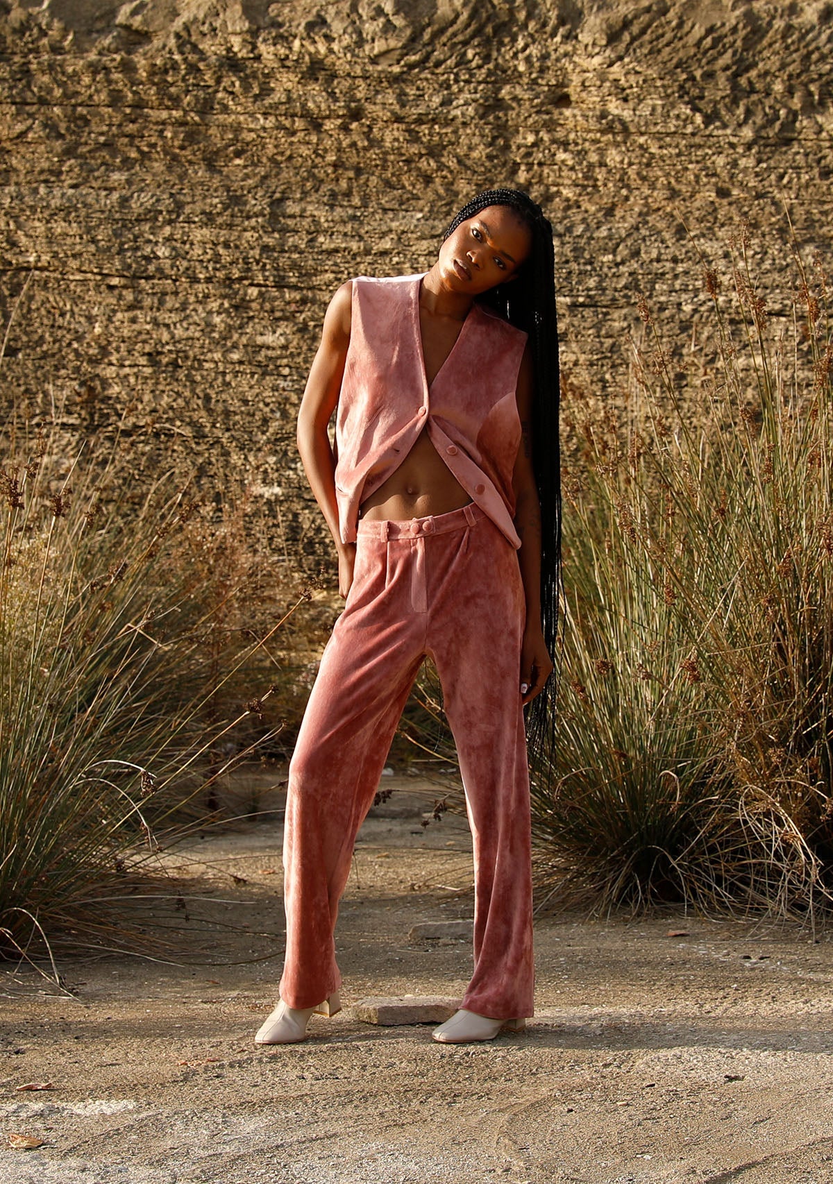 Tiny-Gül Kurusu Kadife Yelek-Yelek-8-Milagron.com