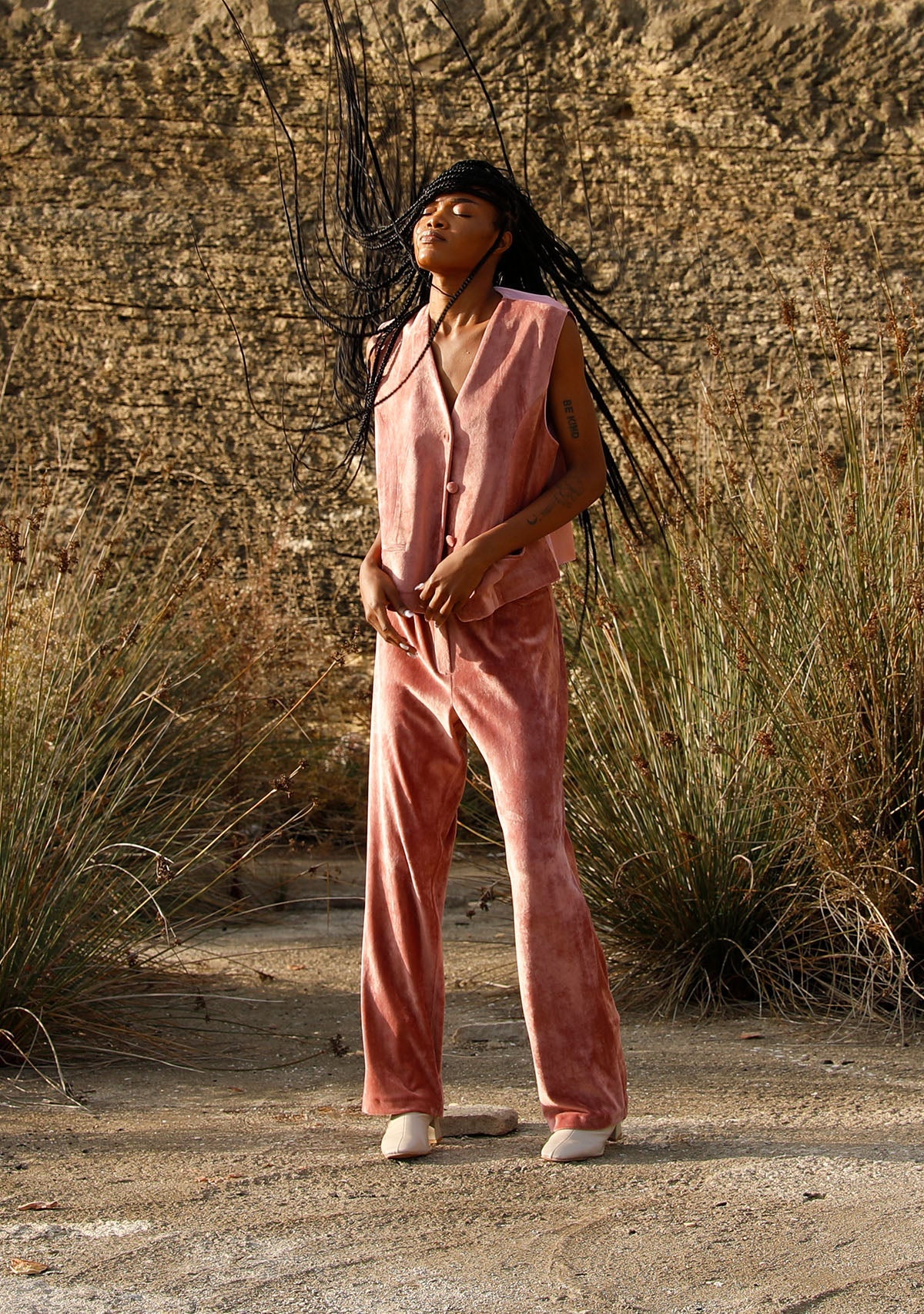 Tiny-Gül Kurusu Kadife Yelek-Yelek-9-Milagron.com