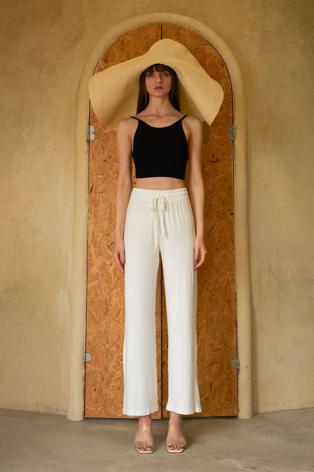 Tiny-Halter Yaka Çapraz Sırt Dekolteli Siyah Üst-Top-1-Milagron.com