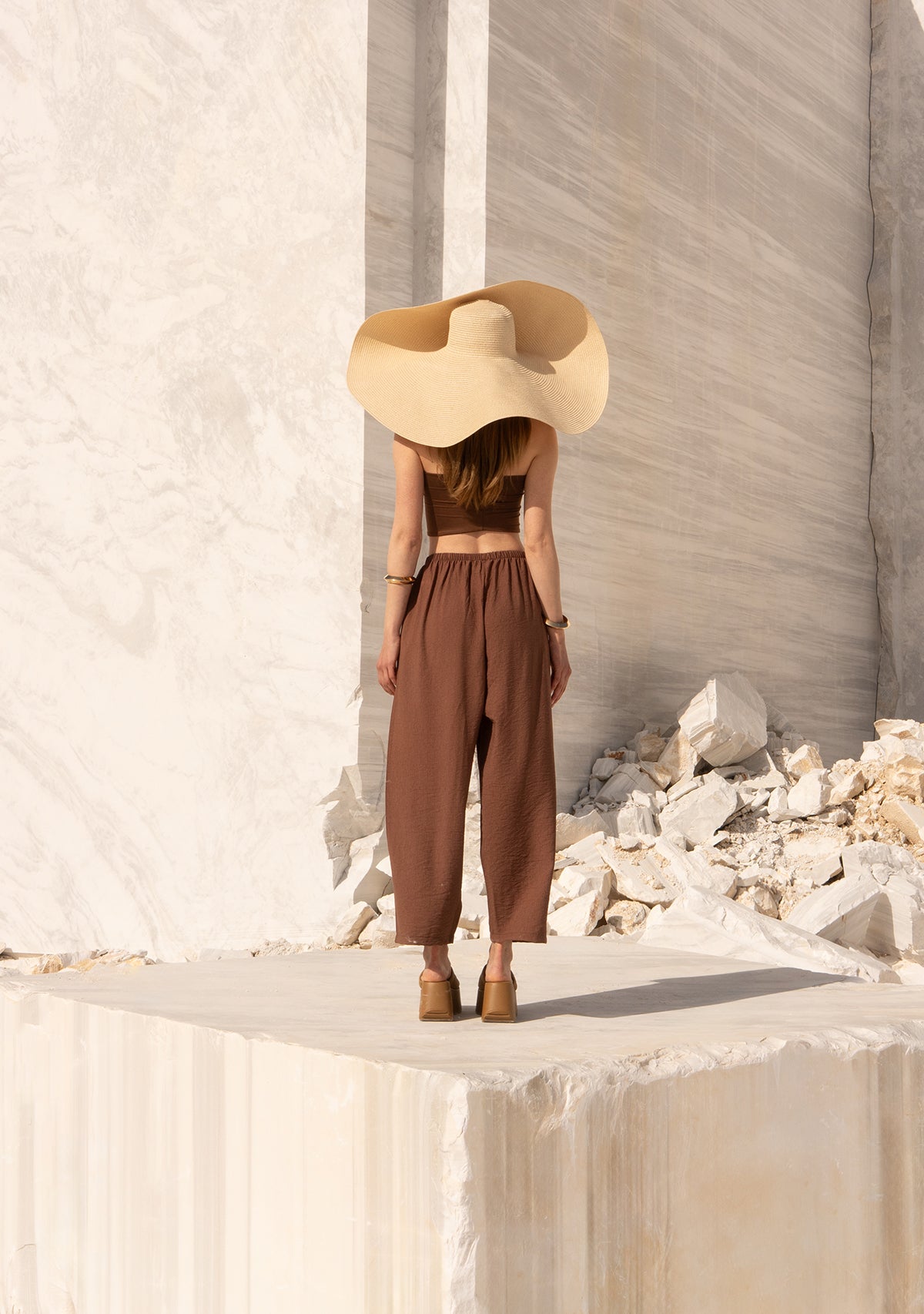 Tiny-Kahverengi Straplez üst-Bluz-3-Milagron.com