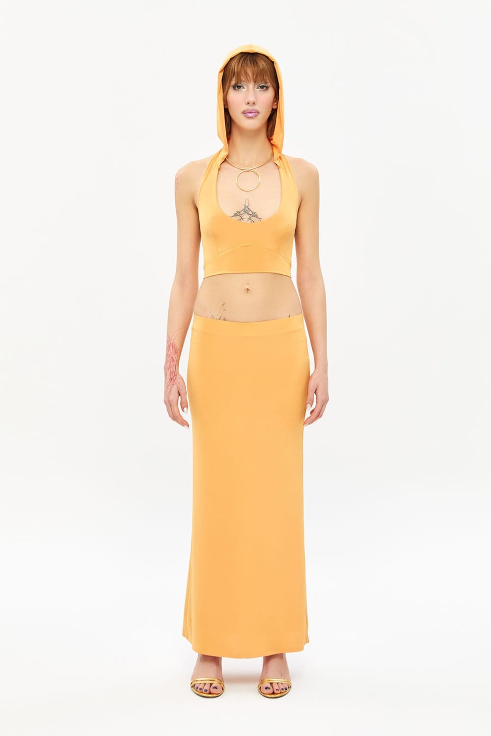 Tiny-Kapüşonlu Turuncu Büstiyer-Top-1-Milagron.com