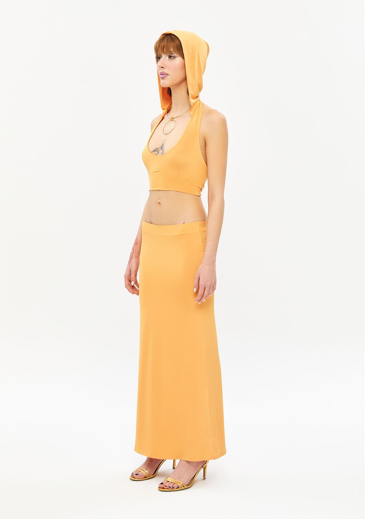 Tiny-Kapüşonlu Turuncu Büstiyer-Top-4-Milagron.com