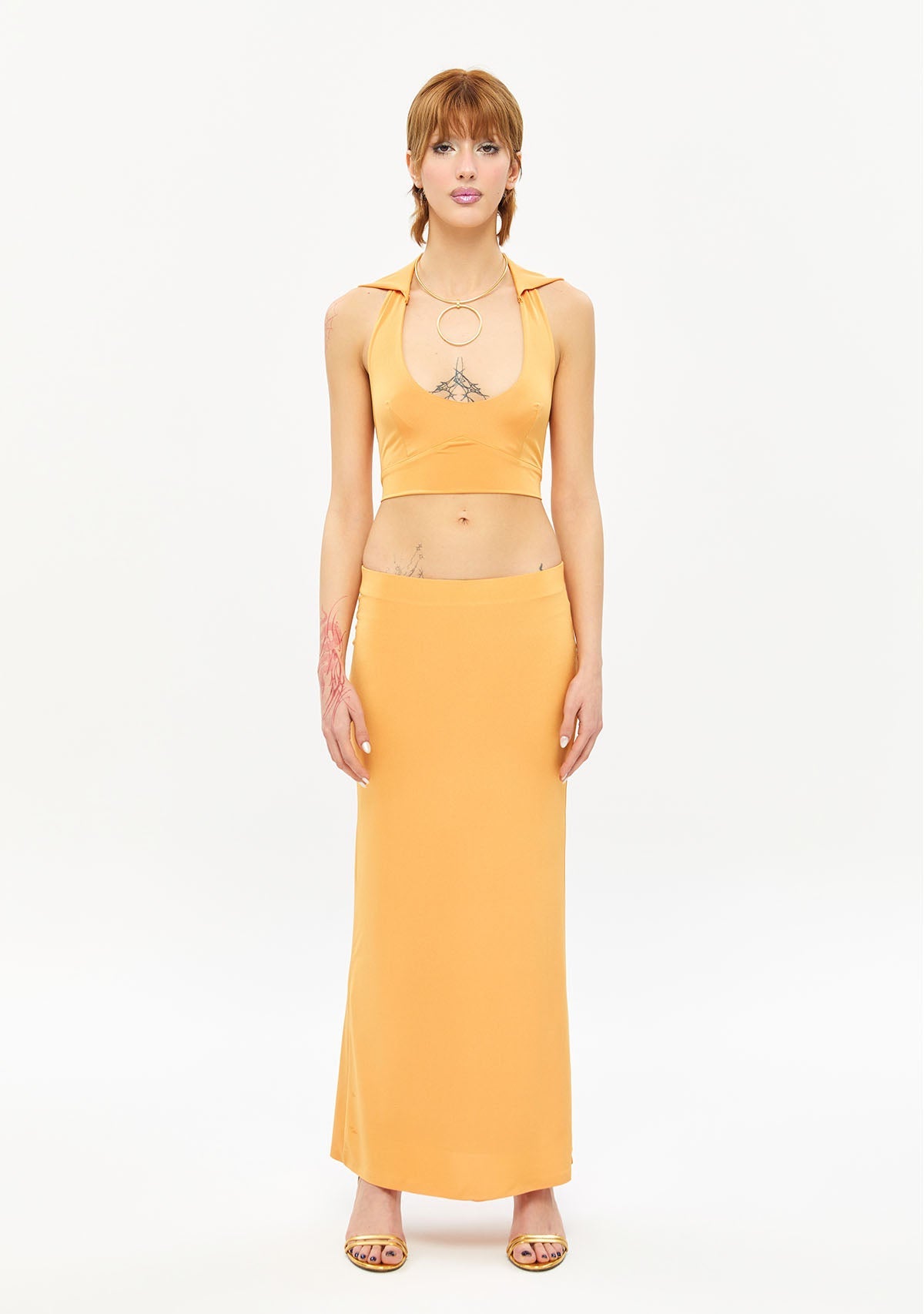 Tiny-Kapüşonlu Turuncu Büstiyer-Top-6-Milagron.com