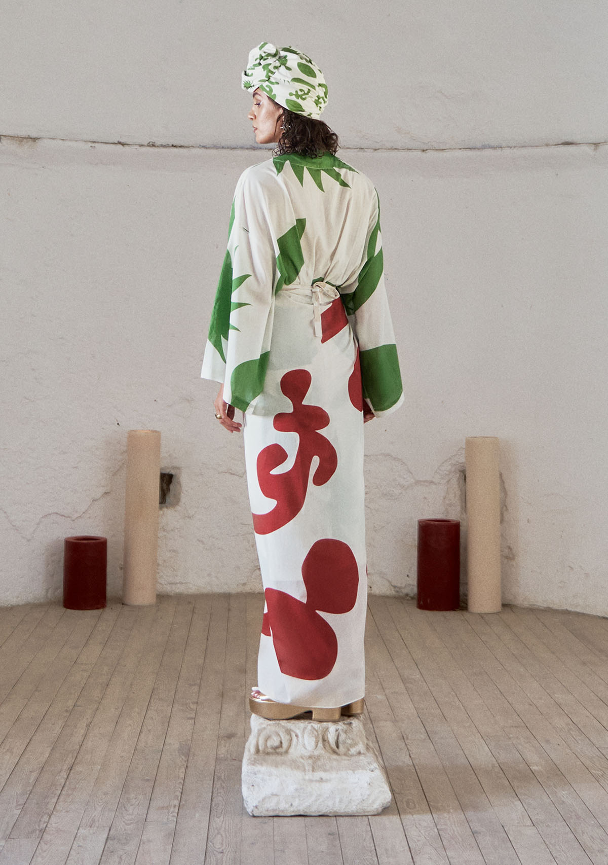 Tiny-Kırmızı Desenli Pareo-Pareo & Bandana-2-Milagron.com