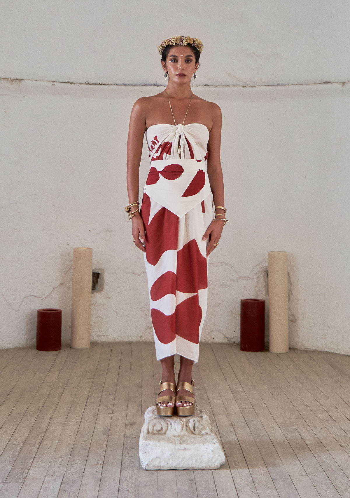 Tiny-Kırmızı Desenli Pareo-Pareo & Bandana-7-Milagron.com