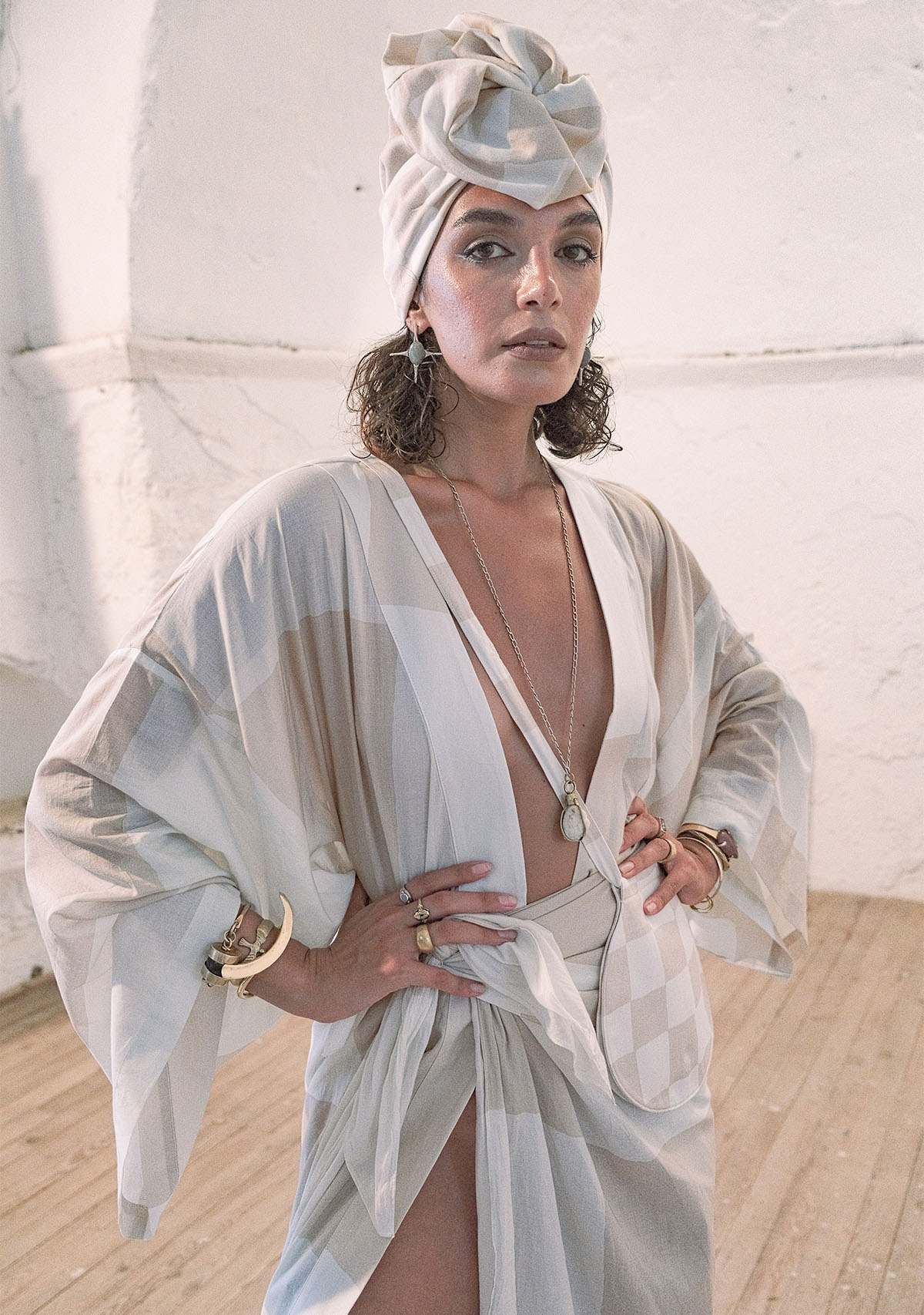 Tiny-Krem Desenli Kimono-Kimono-5-Milagron.com