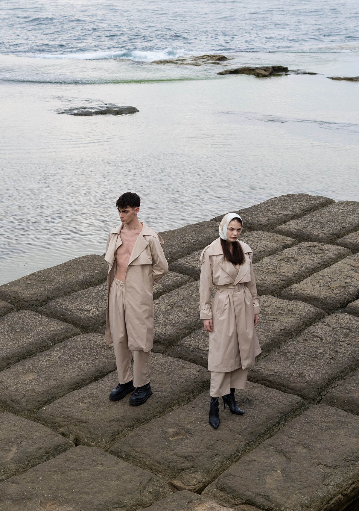 Tiny-Krem Dik Yakalı Trençkot-Trençkot-8-Milagron.com