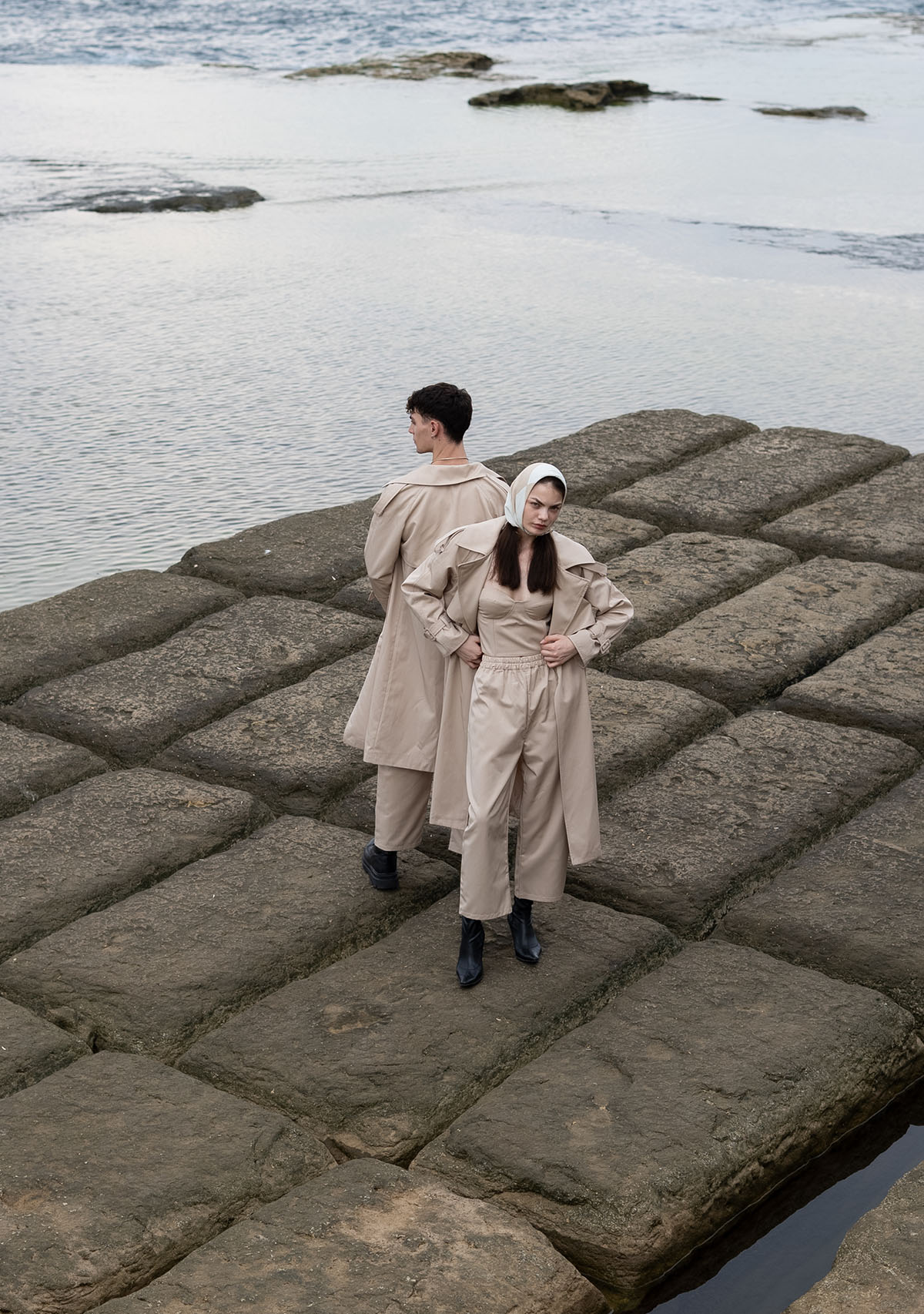 Tiny-Krem Dik Yakalı Trençkot-Trençkot-9-Milagron.com