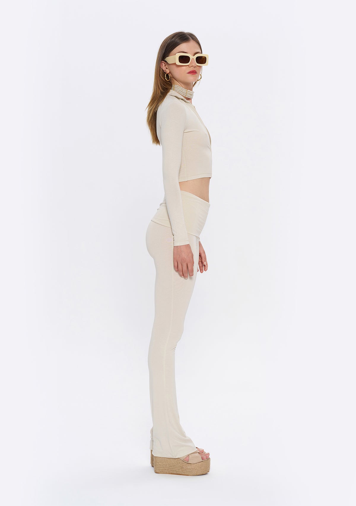 Tiny-Krem Fermuarlı Dar Kesim Yumuşak Hırka-Kazak & Triko-7-Milagron.com