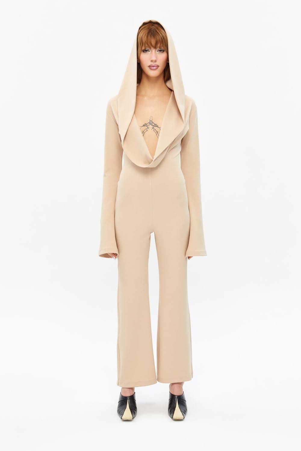 Tiny-Krem İspanyol Paça Derin Dekolteli Tulum-Tulum-1-Milagron.com