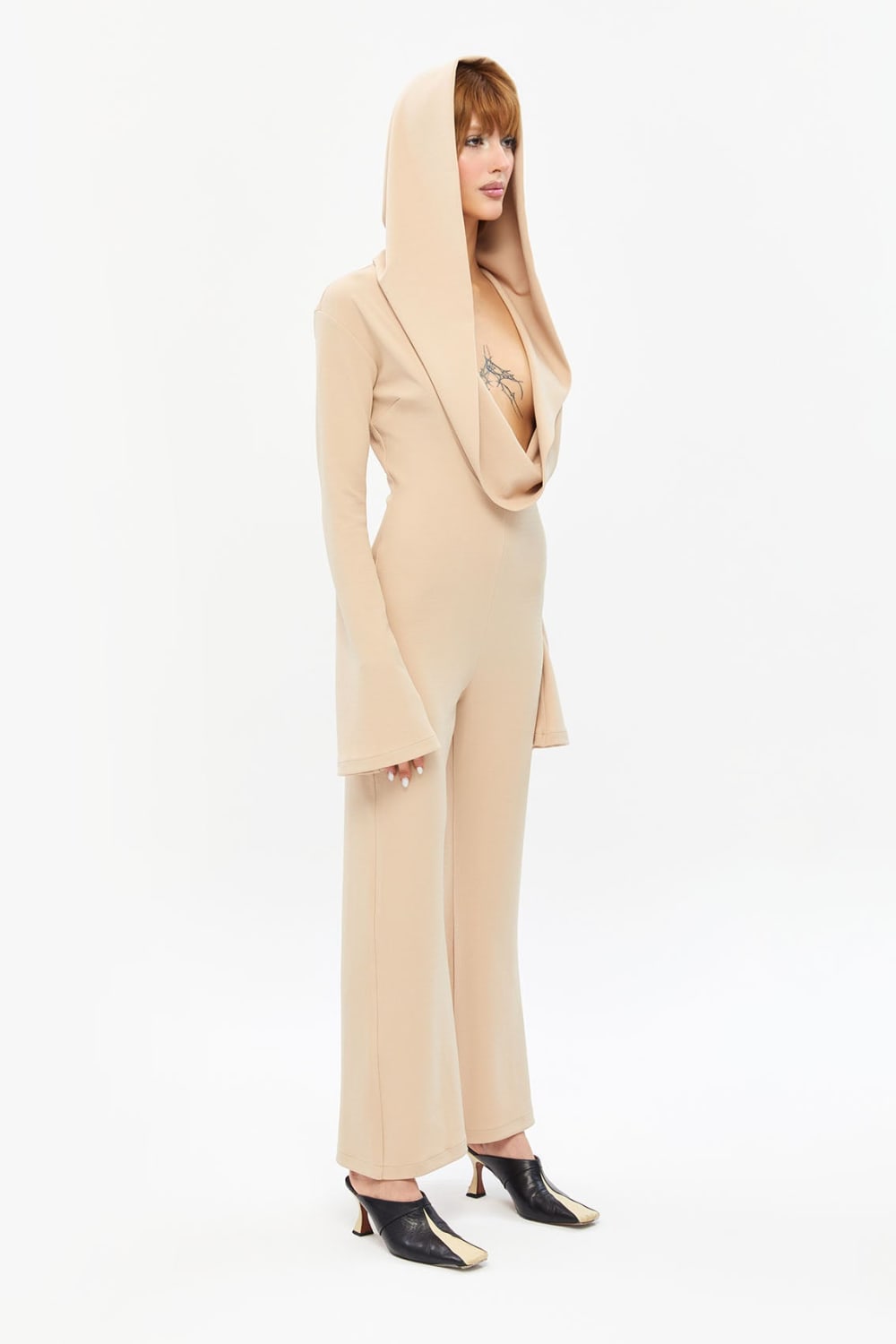 Tiny-Krem İspanyol Paça Derin Dekolteli Tulum-Tulum-6-Milagron.com