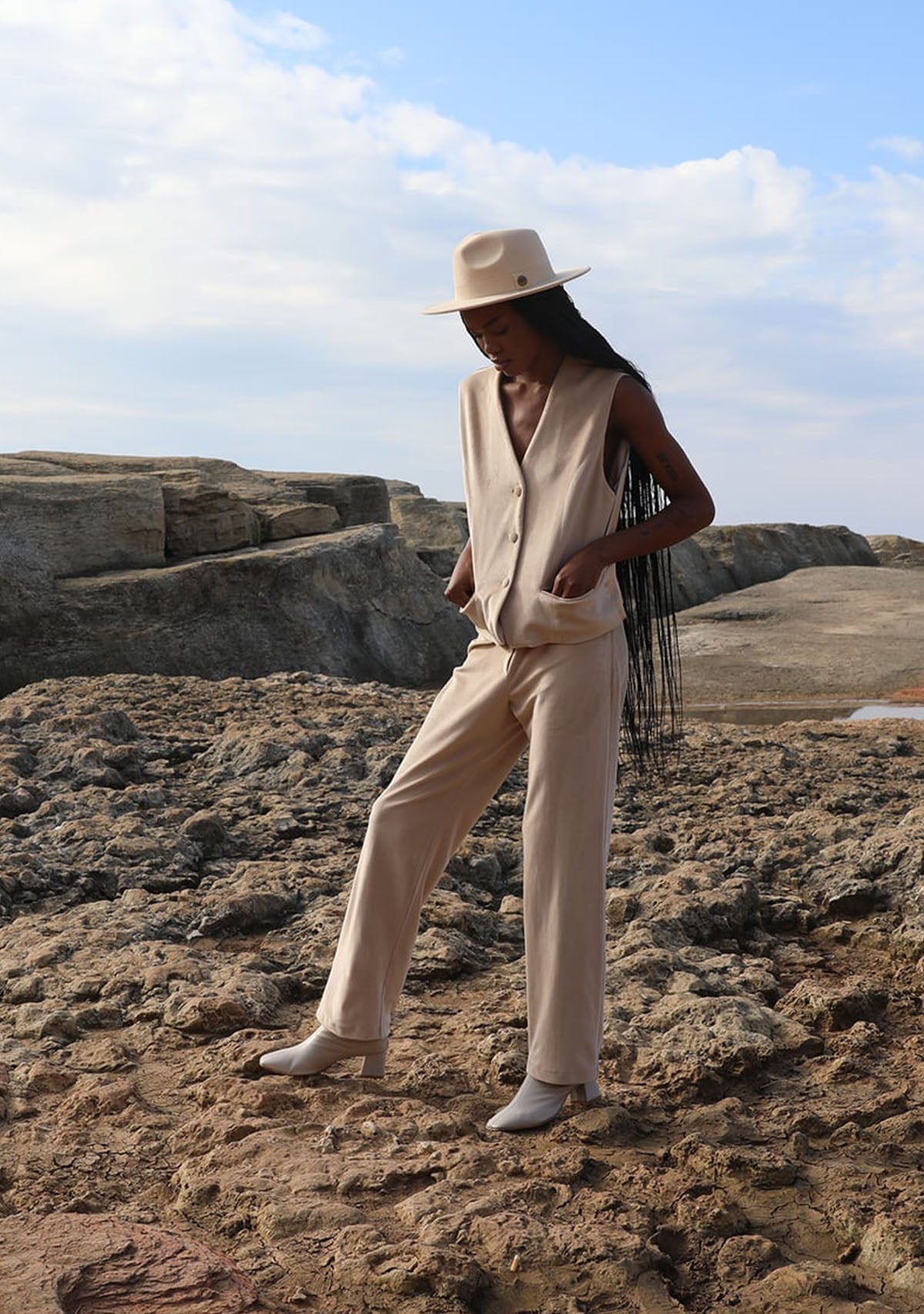 Tiny-Krem Kadife Yelek-Yelek-2-Milagron.com