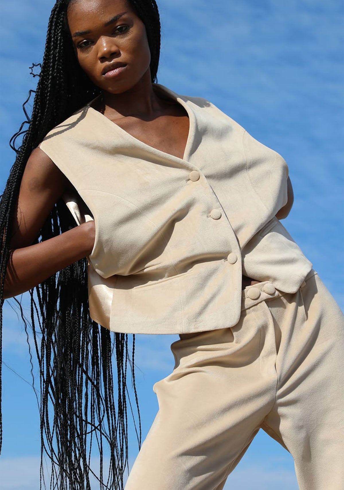 Tiny-Krem Kadife Yelek-Yelek-7-Milagron.com