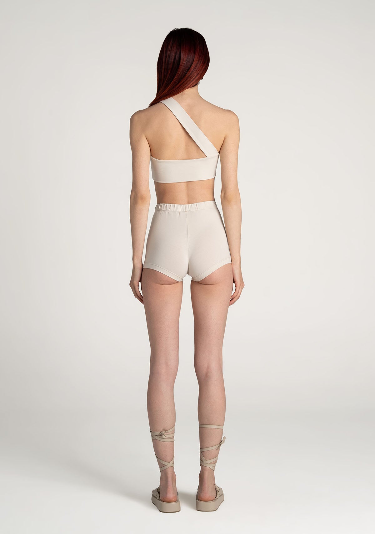 Tiny-Krem Yüksek Bel Dar Boxer-Boyshort Külot-2-Milagron.com