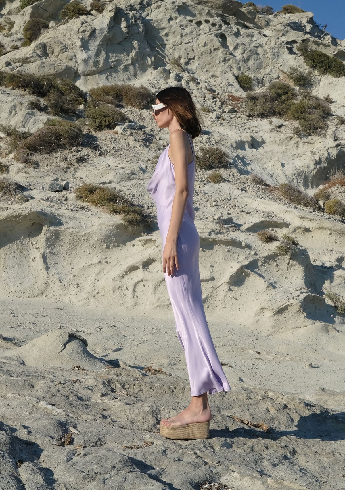 Tiny-Lila Saten Elbise-Elbise-12-Milagron.com