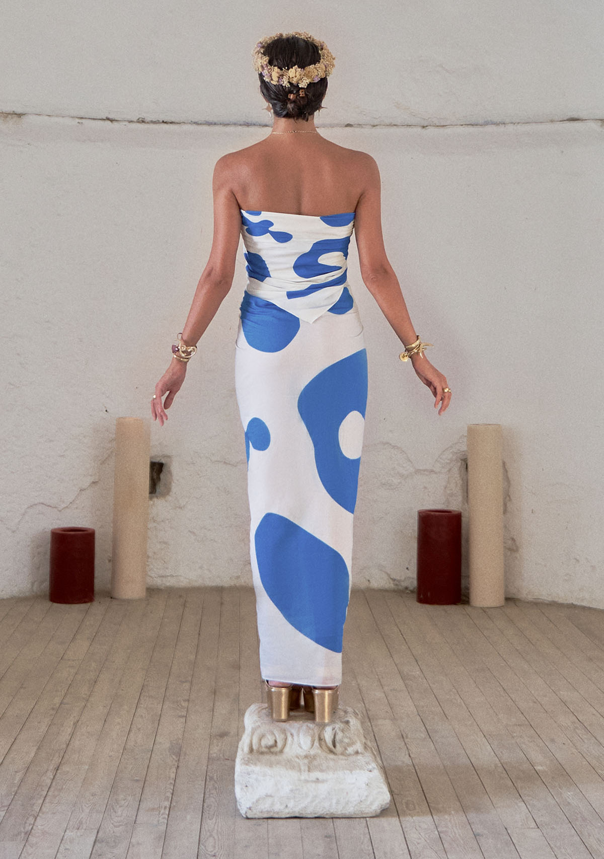 Tiny-Mavi Desenli Fular-Şal & Fular-2-Milagron.com