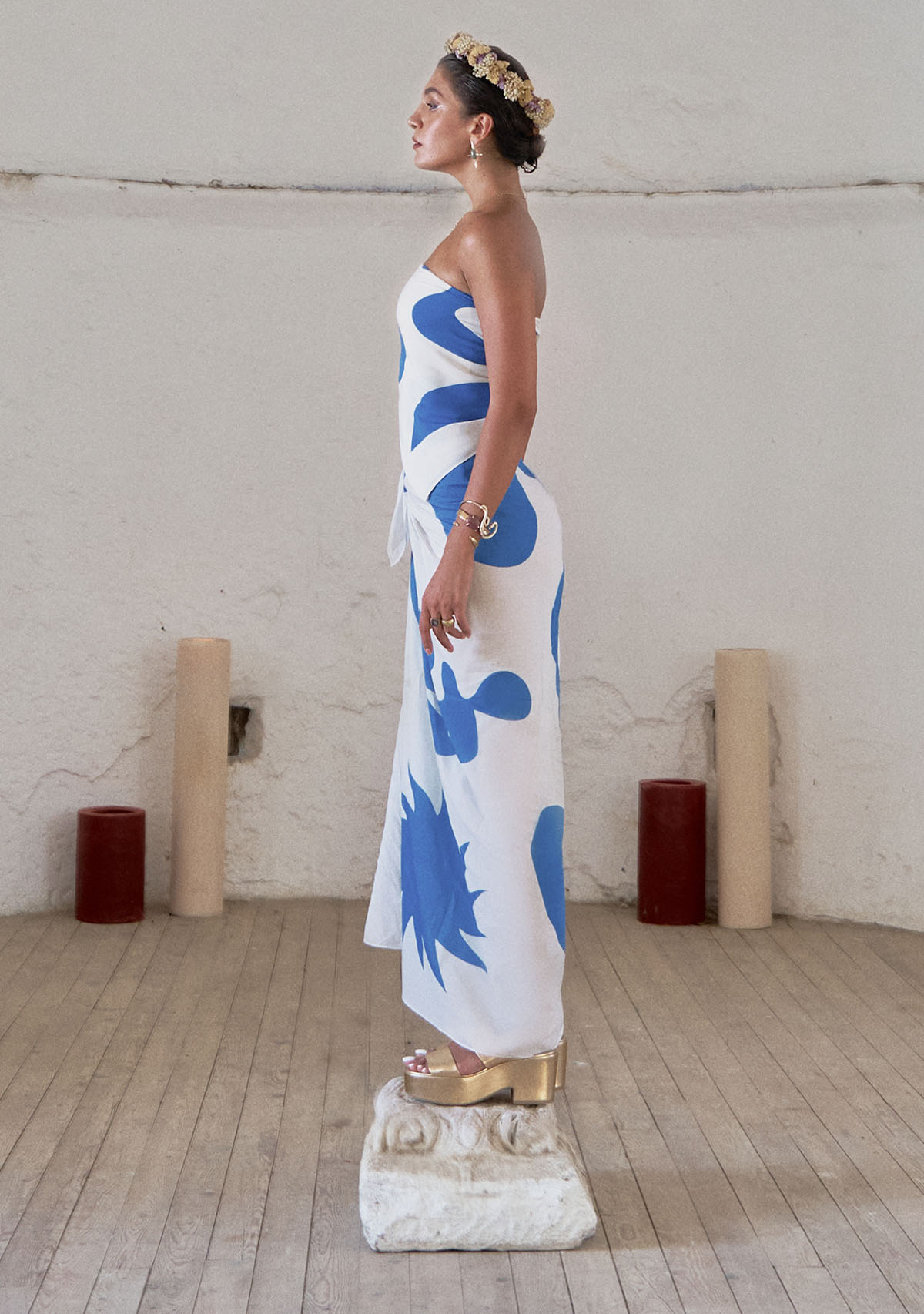 Tiny-Mavi Desenli Fular-Şal & Fular-5-Milagron.com